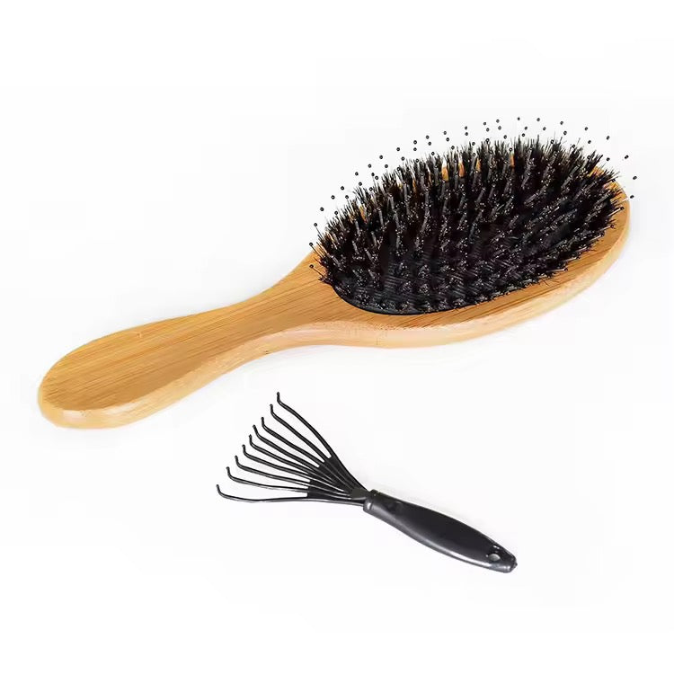 . Boar Bristle Brush Set .