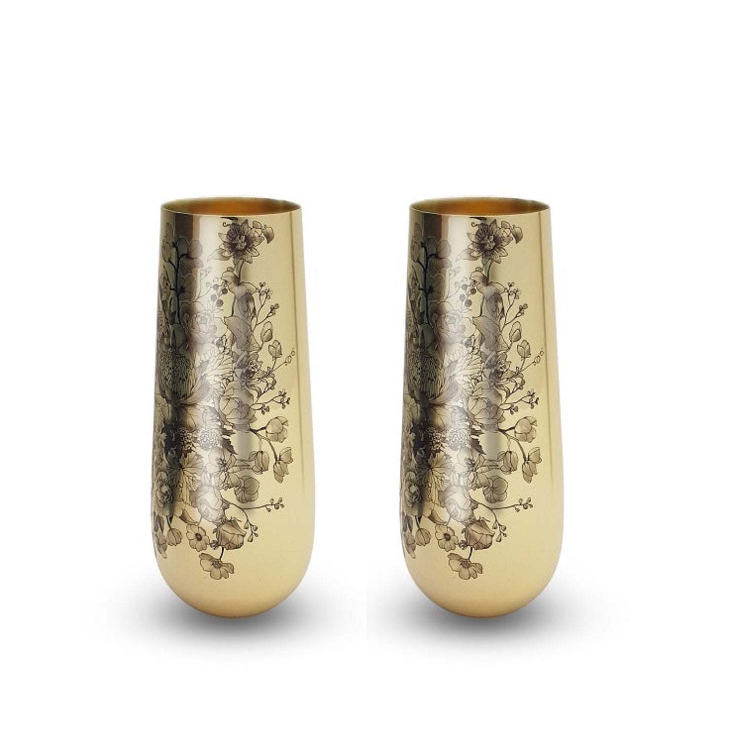 Floral Print Champagne Flutes