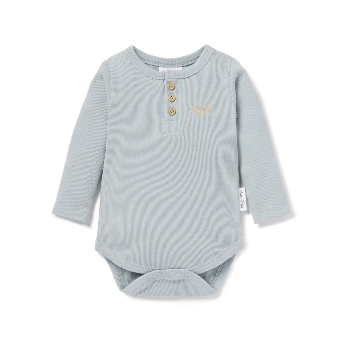 . Aster & Oak Blue Rib Bodysuit .