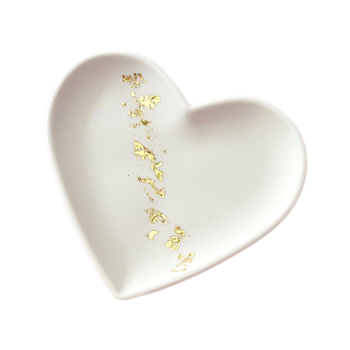 . Gold Flake Heart Dish .