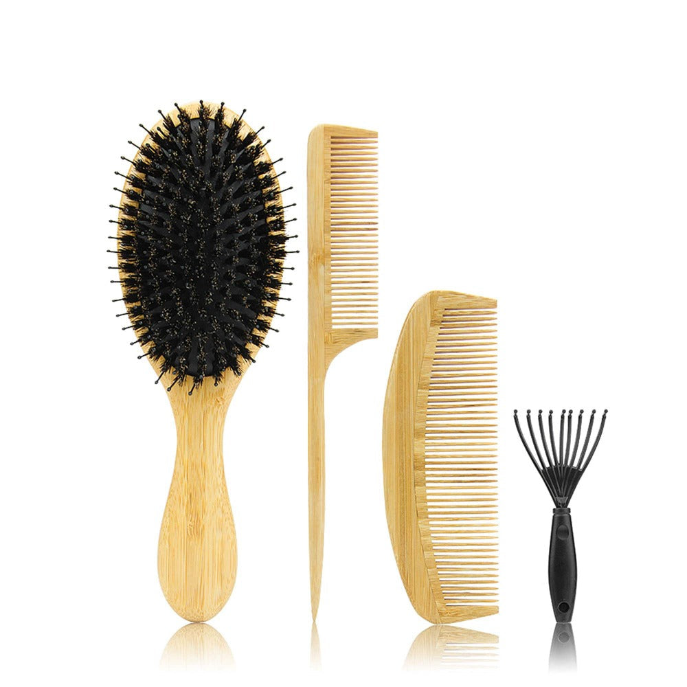 . Boar Bristle Brush Set .