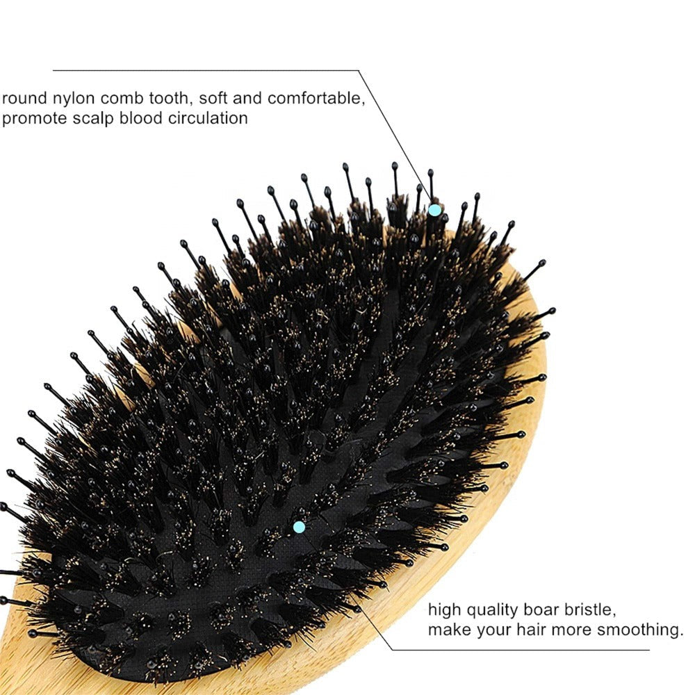 . Boar Bristle Brush Set .