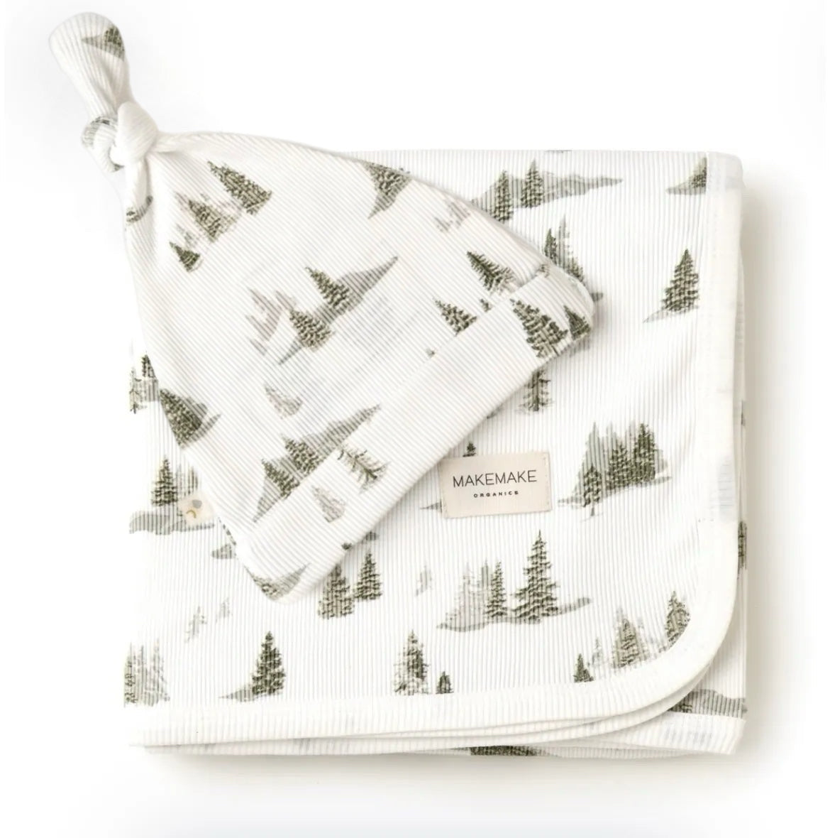 Frosted Fir Swaddle Blanket & Hat