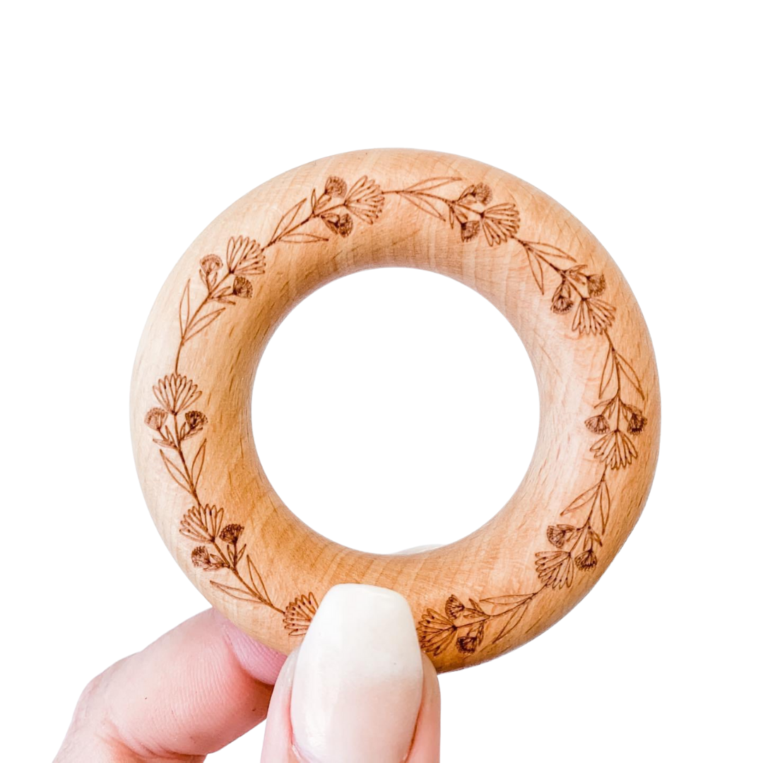 . Naturebubz Wildflora Baby Teether .