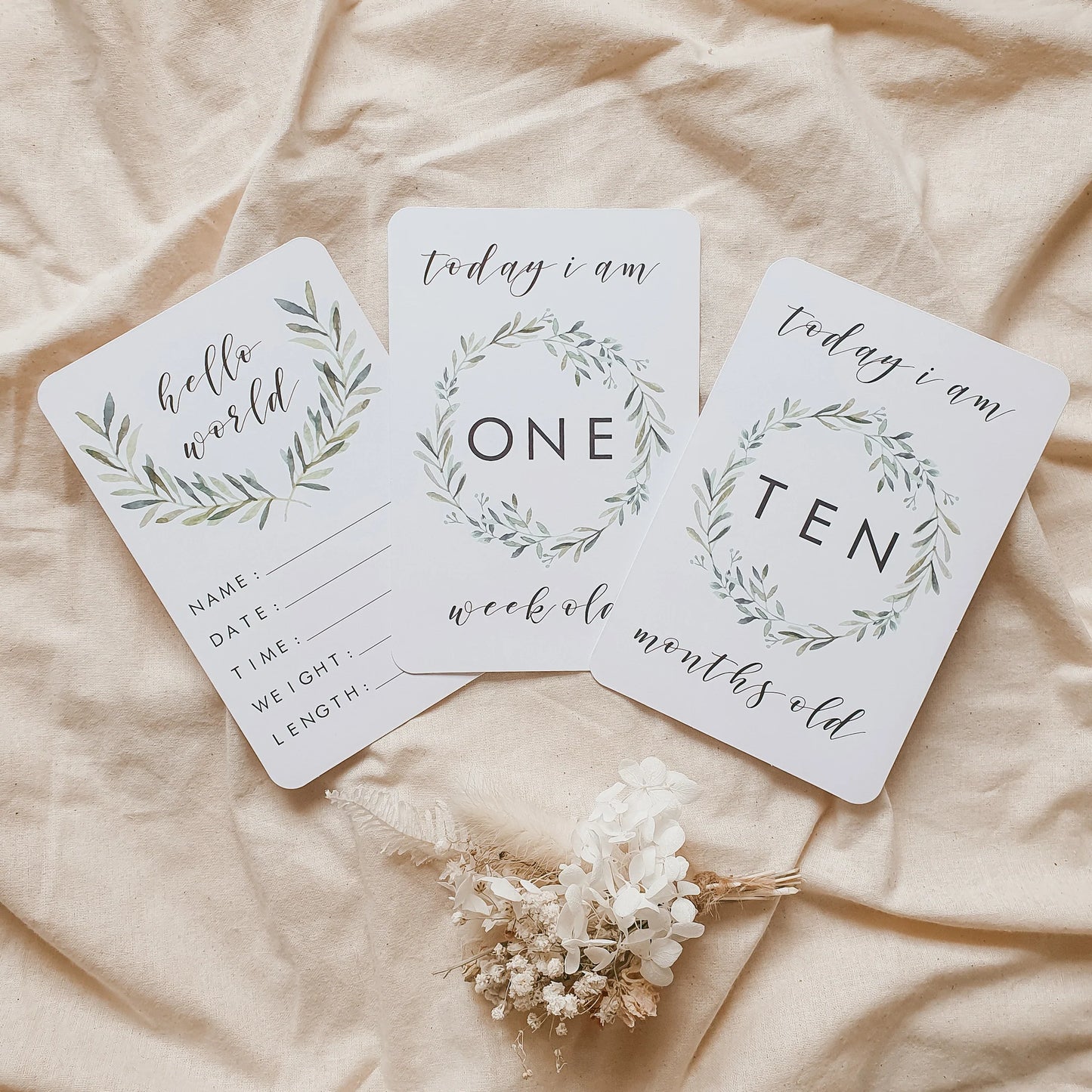 . Blossom & Pear Milestone Cards .
