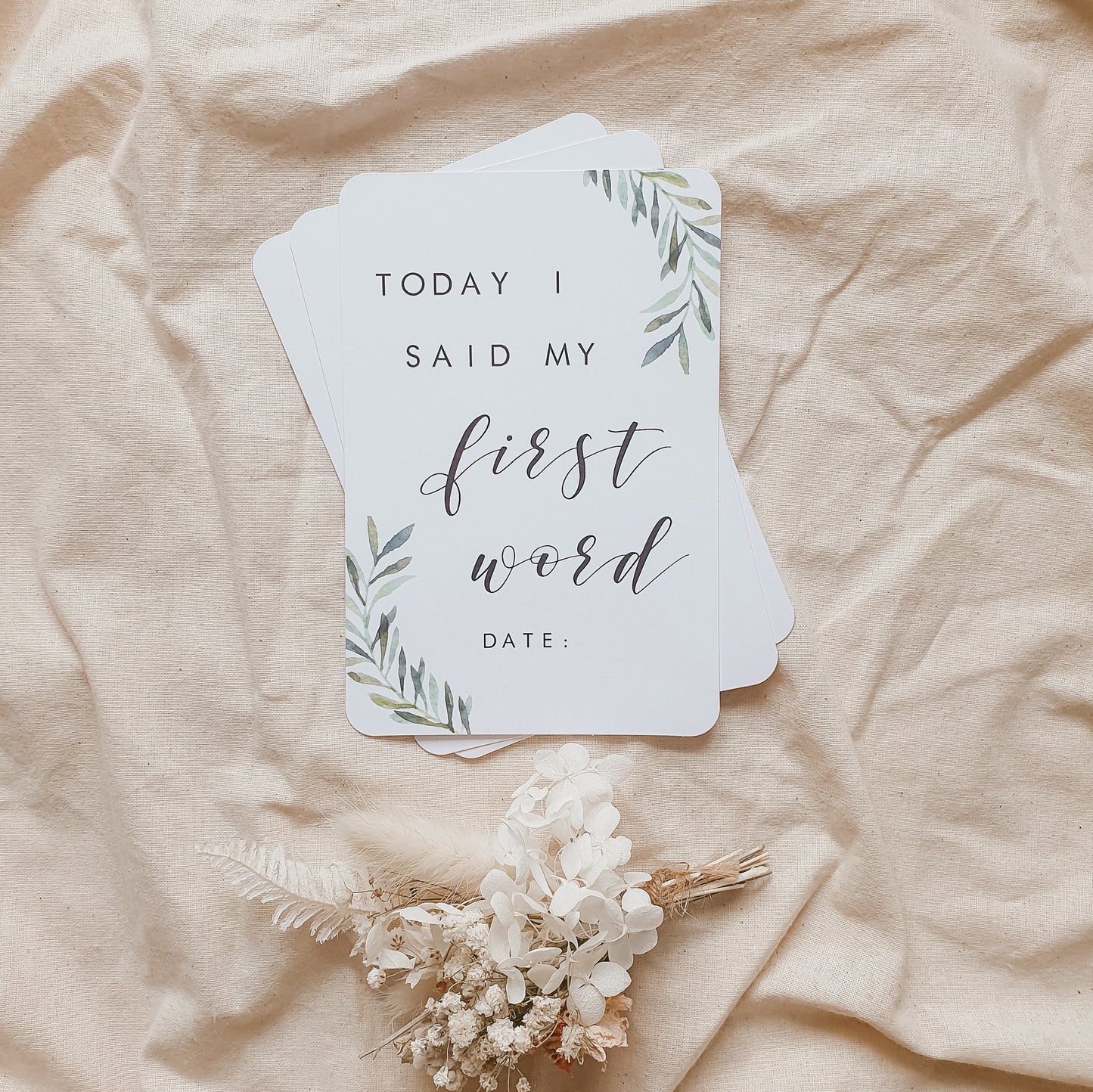 . Blossom & Pear Milestone Cards .