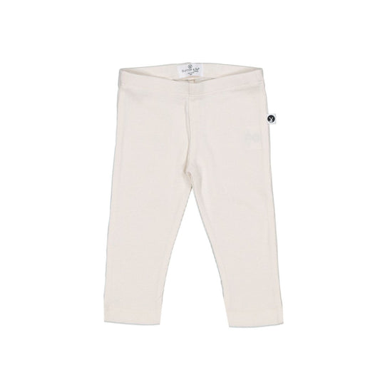Ribbed Baby Leggings in Natural