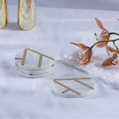 Marble & Brass Coasters