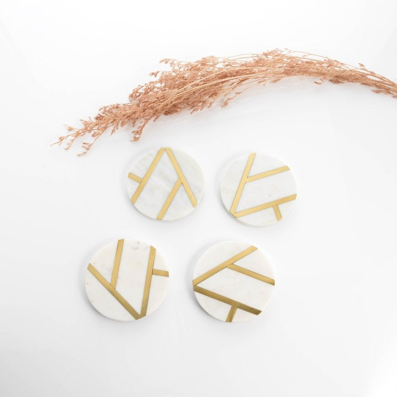 Marble & Brass Coasters