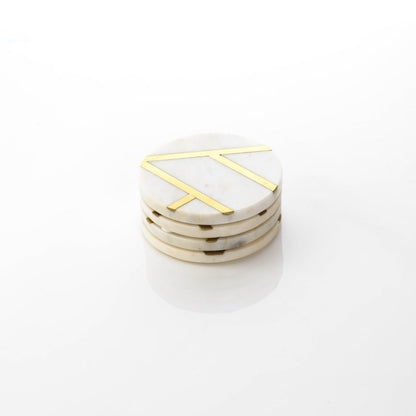 Marble & Brass Coasters
