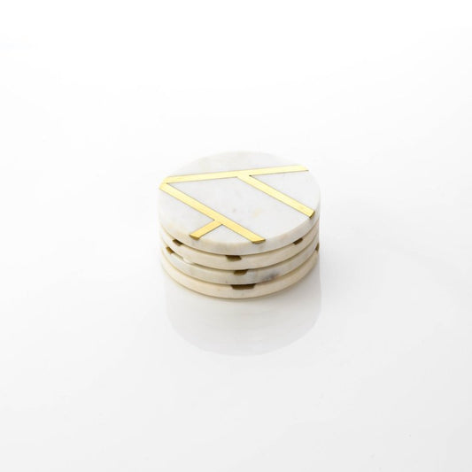Marble & Brass Coasters