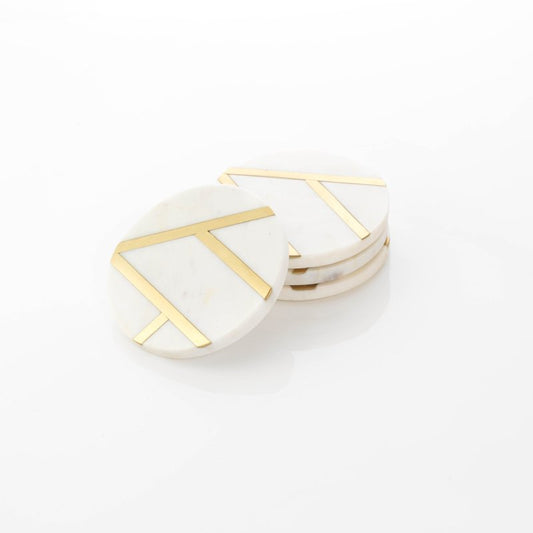 Marble & Brass Coasters