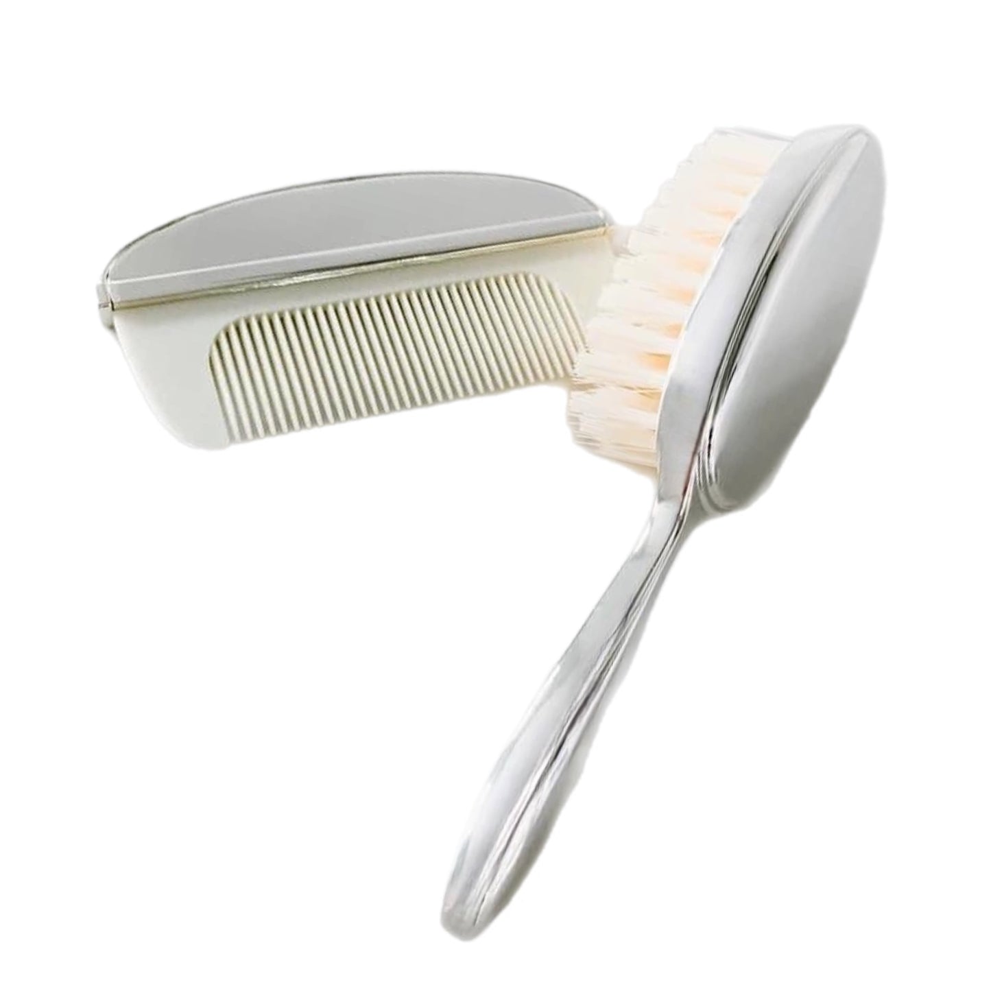 . Silver Plated Baby Brush & Comb .
