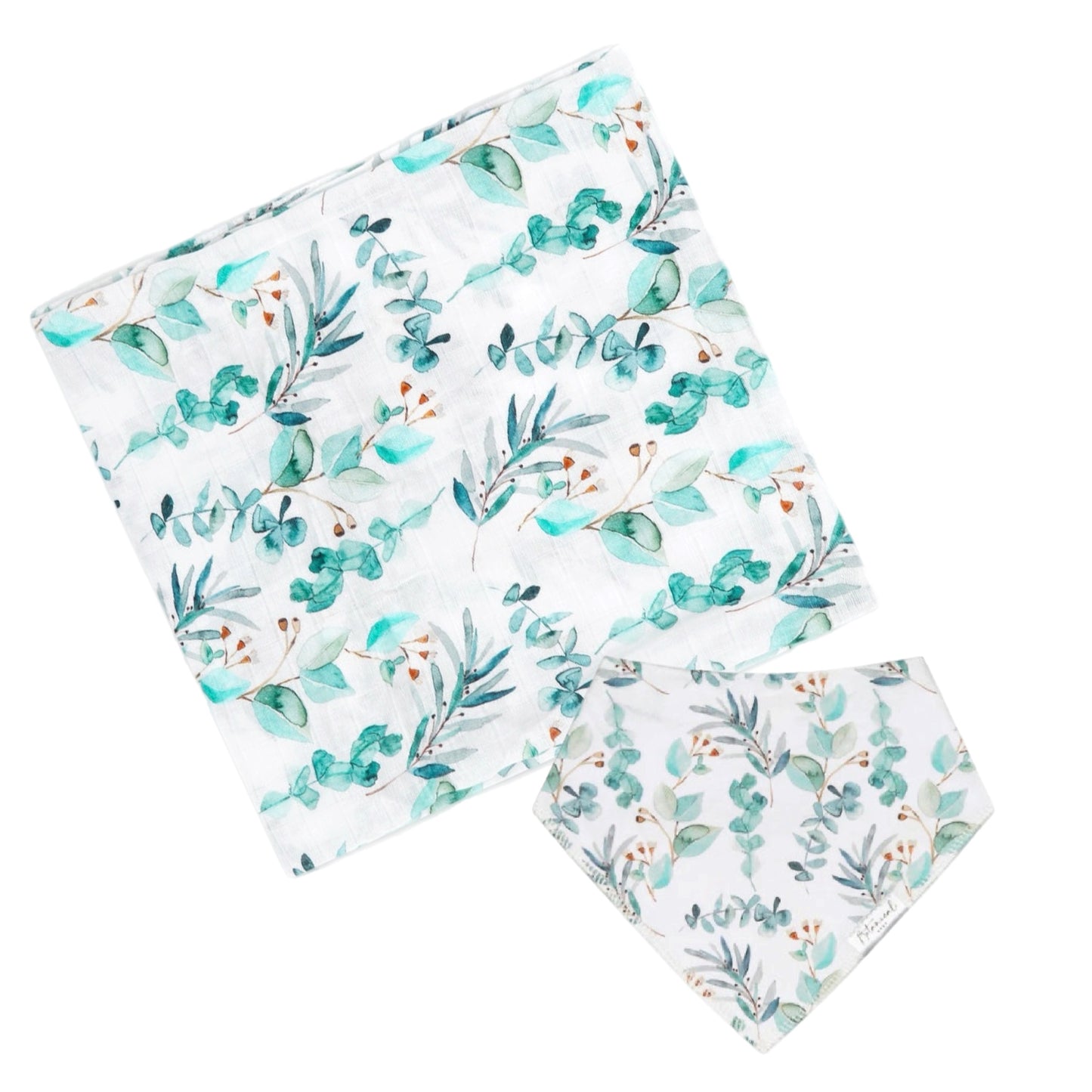 Botanical Swaddle Blanket & Bib