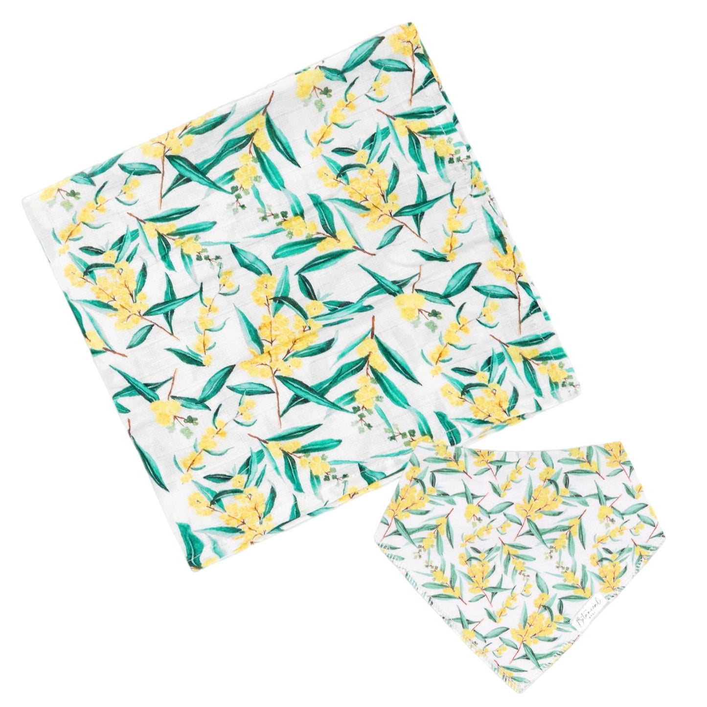 Botanical Swaddle Blanket & Bib