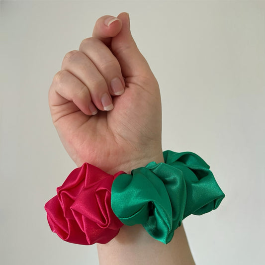 XL Duo Tone Satin Scrunchies