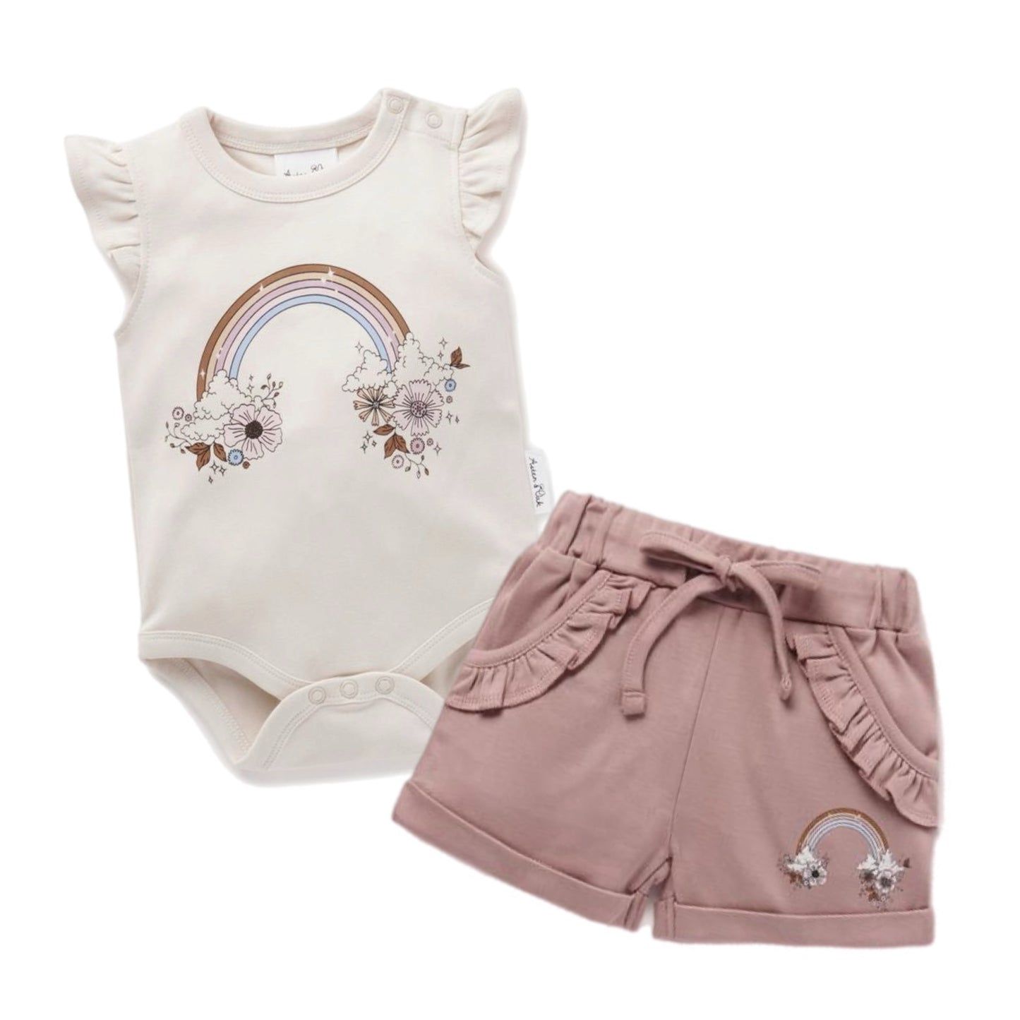 Rainbow Flutter Shorts & Onesie