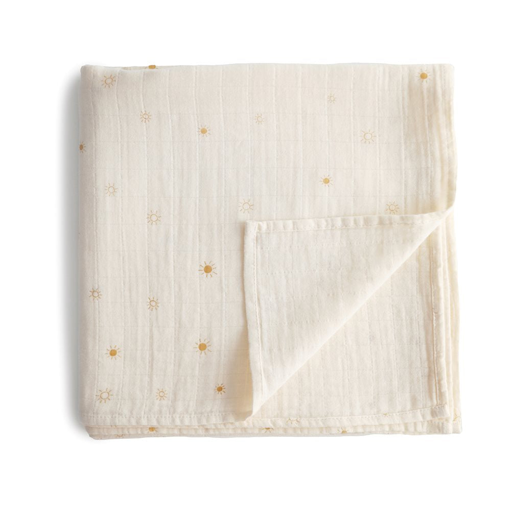 Organic Sun Print Swaddle