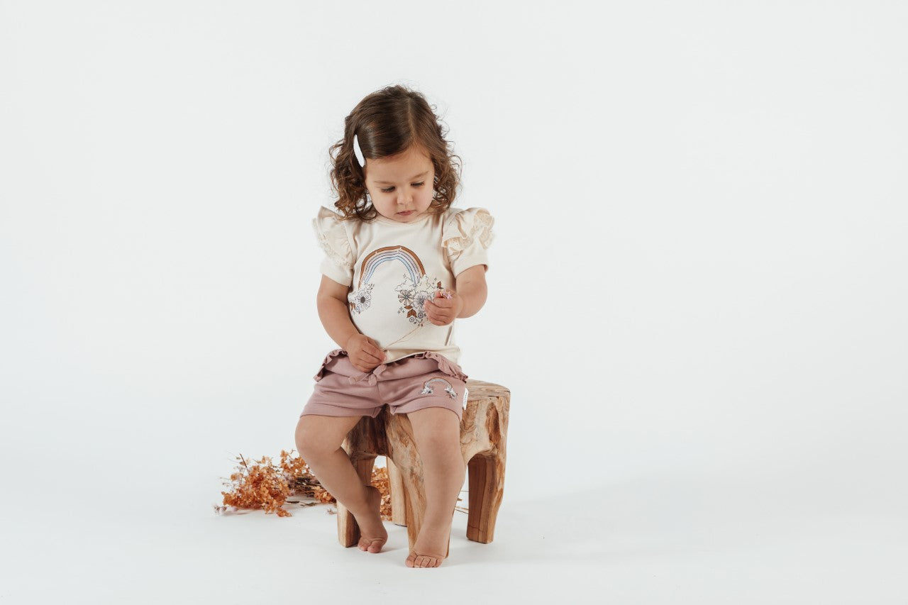 Rainbow Flutter Shorts & Onesie