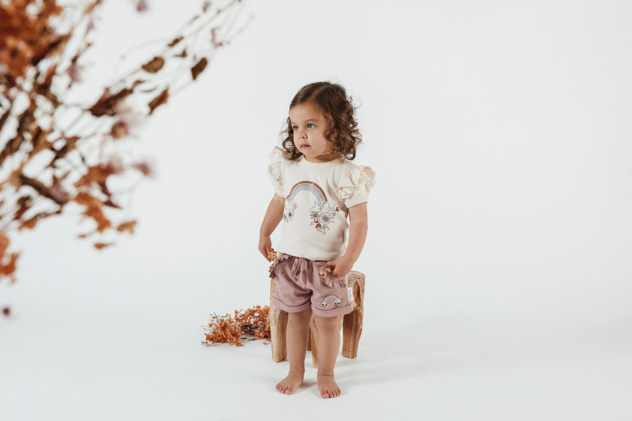 Rainbow Flutter Shorts & Onesie