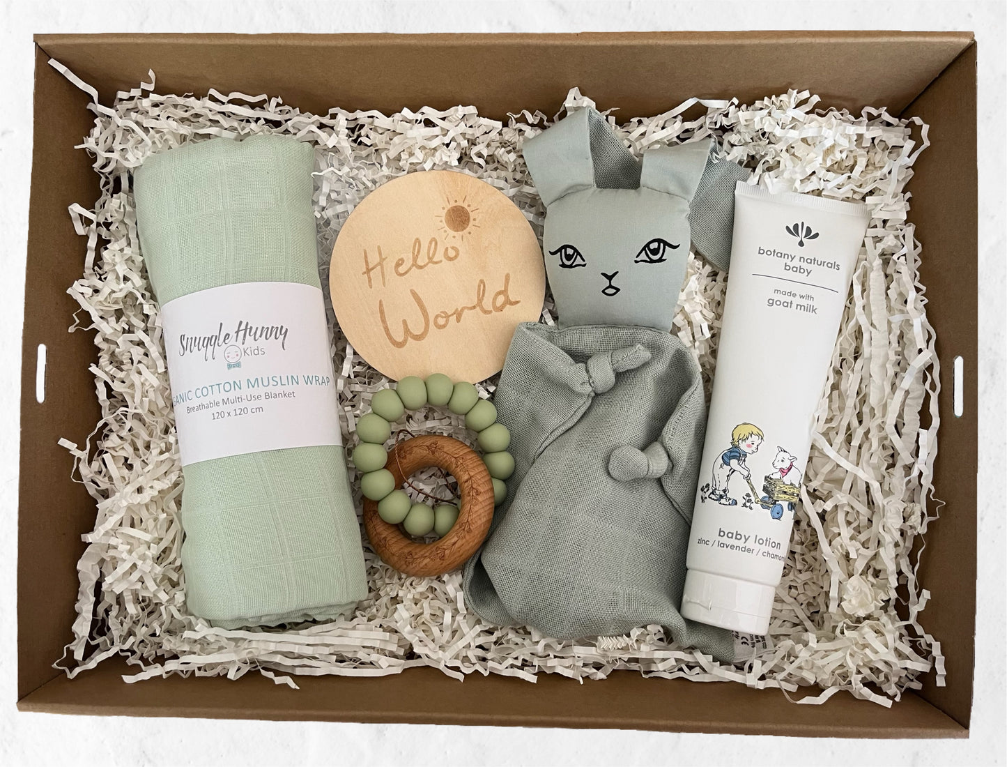 Newborn Baby Gift Box in Sage