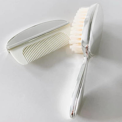 . Silver Plated Baby Brush & Comb .