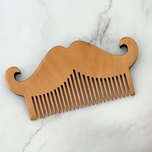 Wooden Moustache Comb